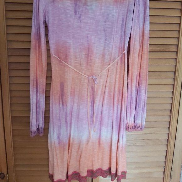 Boho Style Long sleeve T Shirt Dress - Picture 2 of 2